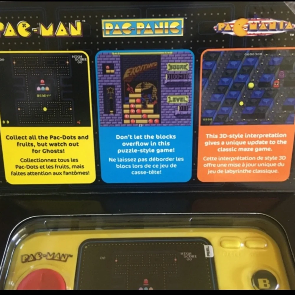 Mr PAC-MAN Pocket Player My Arcade +4 AAA  Games Included PAC PANIC PAC MANIA